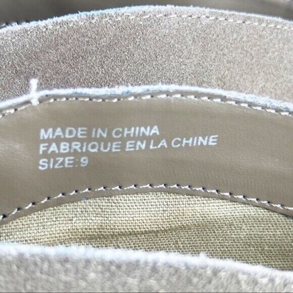 Ecote Urban Outfitters Women's Alexandra Boot Size 9 Block Heel Tan Taupe Suede - Picture 10 of 11